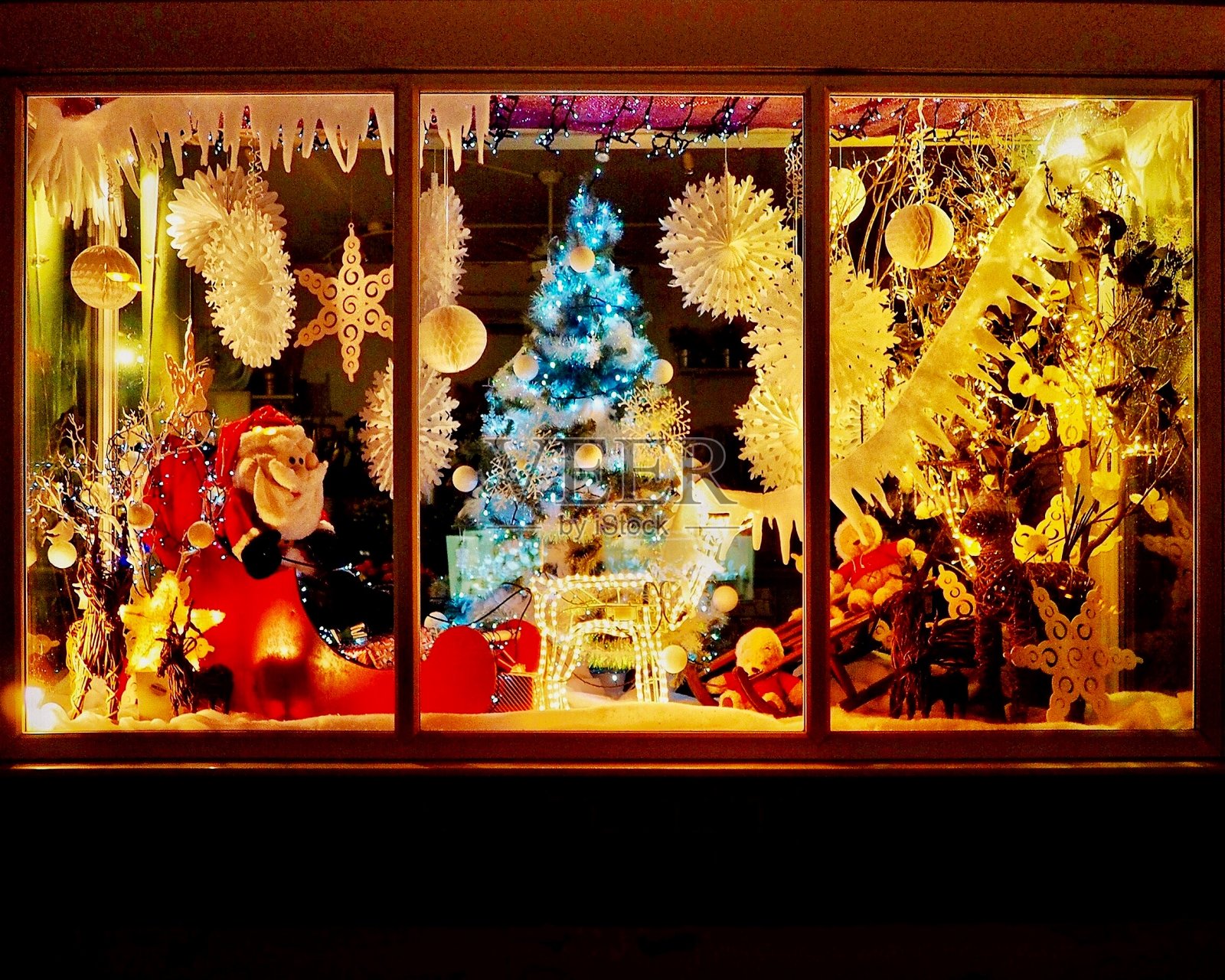 圣诞橱窗照片摄影图片