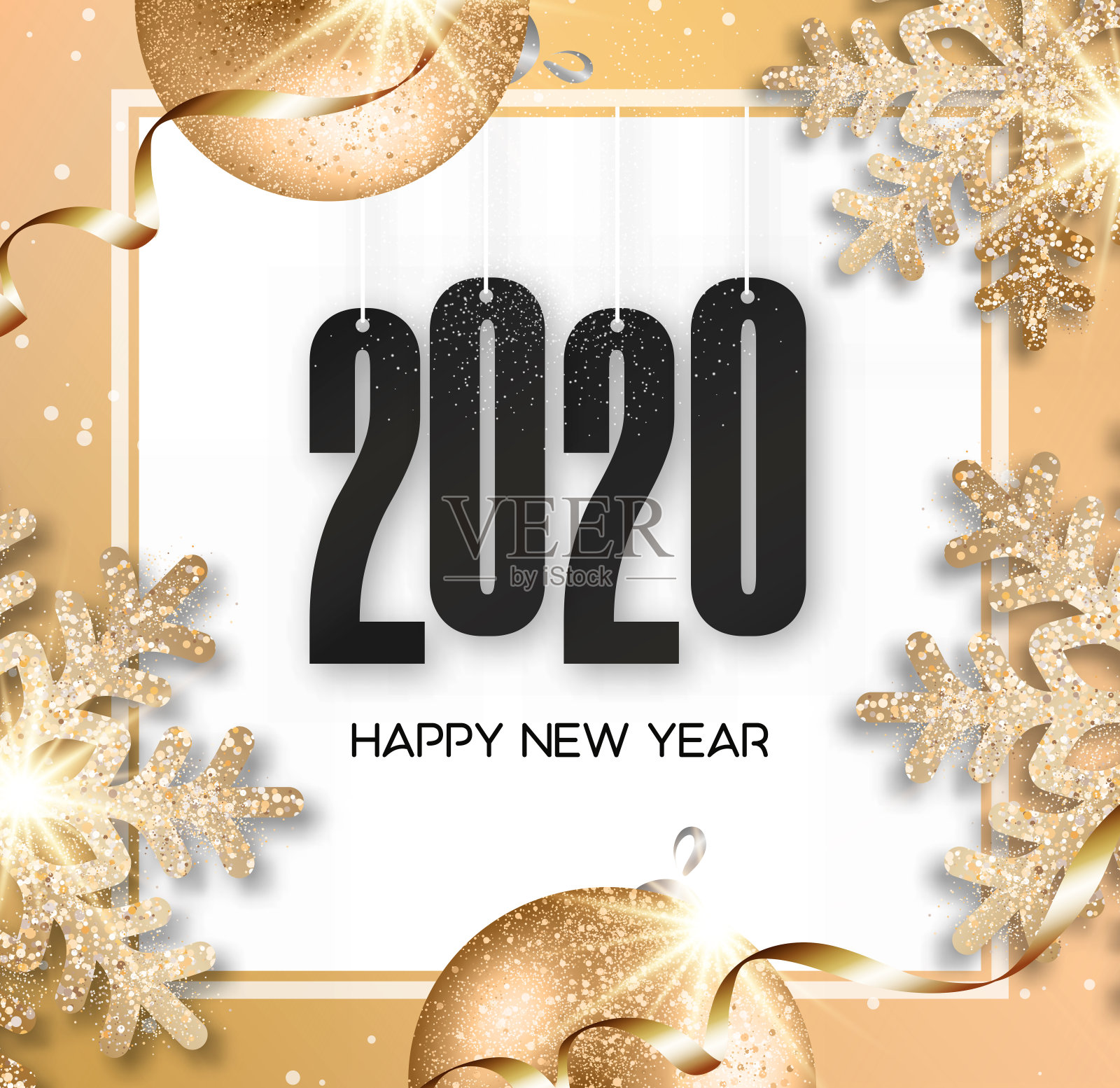 矢量2020年新年卡片插画图片素材