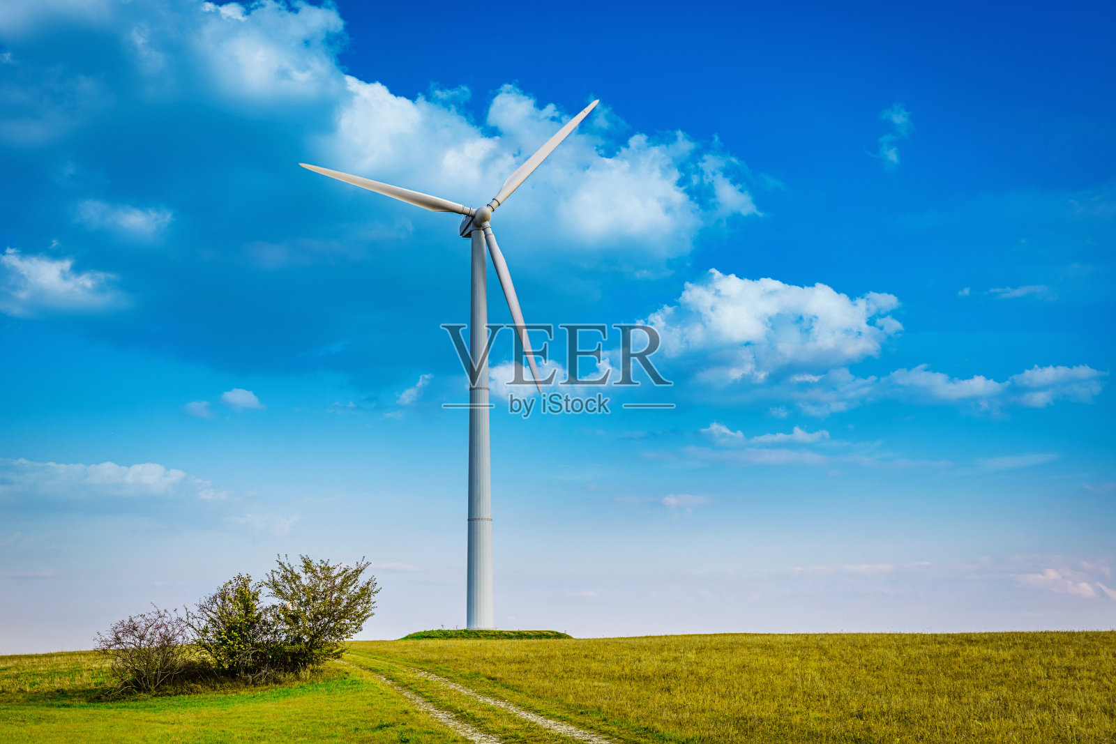 风力涡轮机，绿色农业，景观替代能源德国照片摄影图片