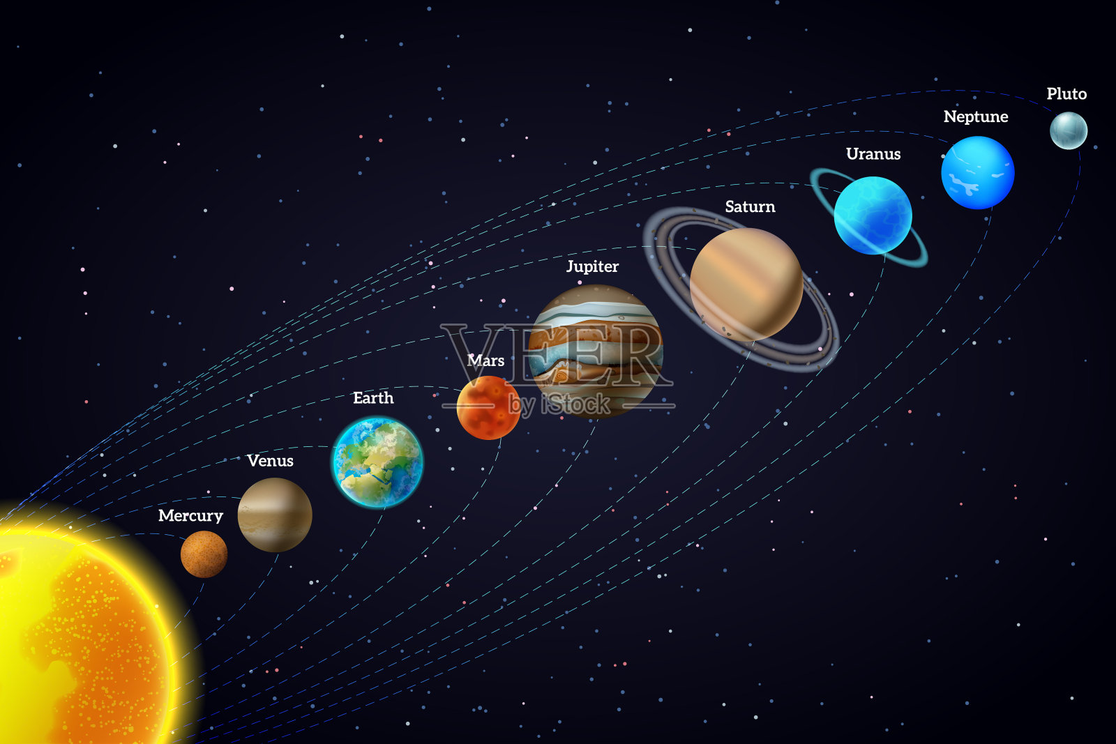 太阳系插画图片素材