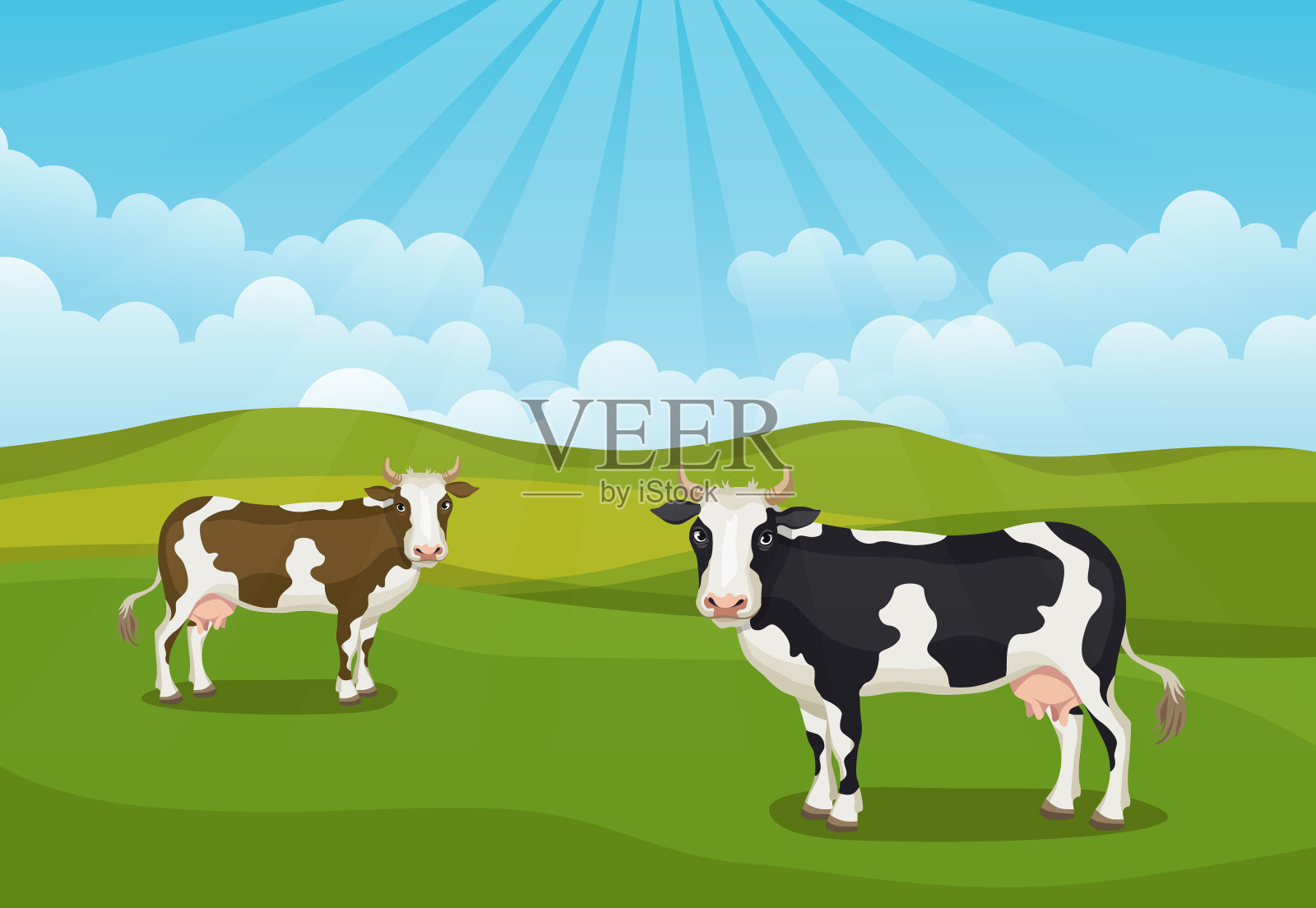 卡通奶牛图片素材免费下载 - 觅知网