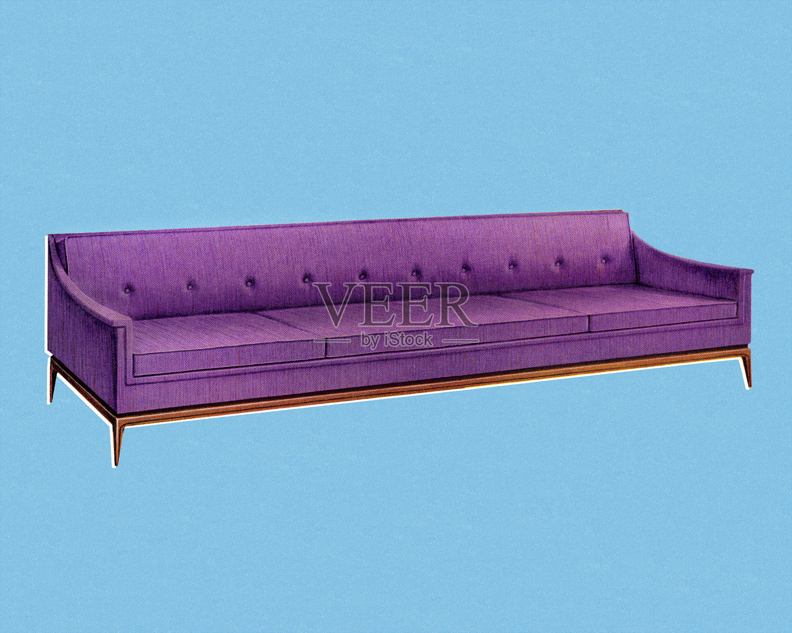 长紫色沙发插画图片素材