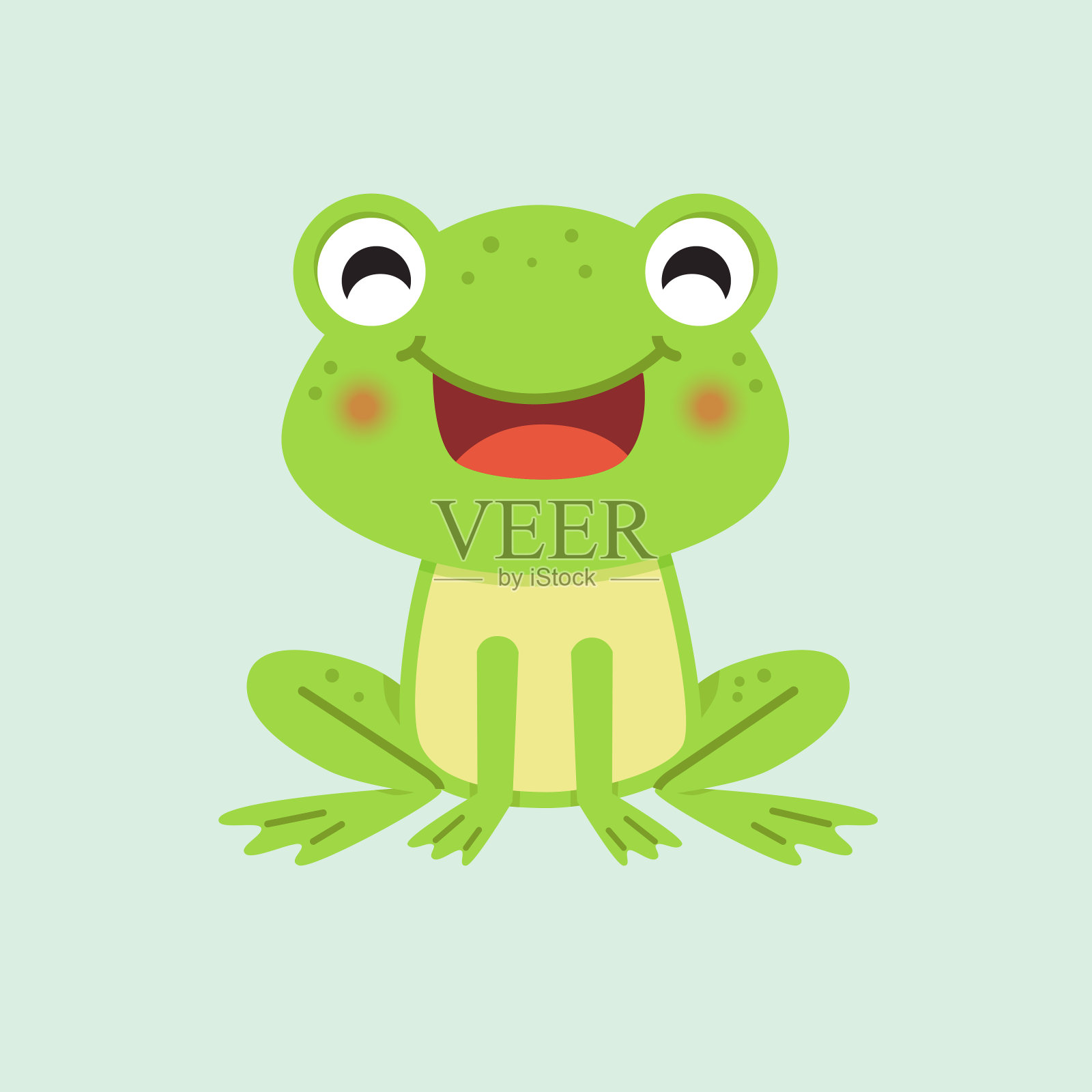 快乐微笑的青蛙设计元素图片