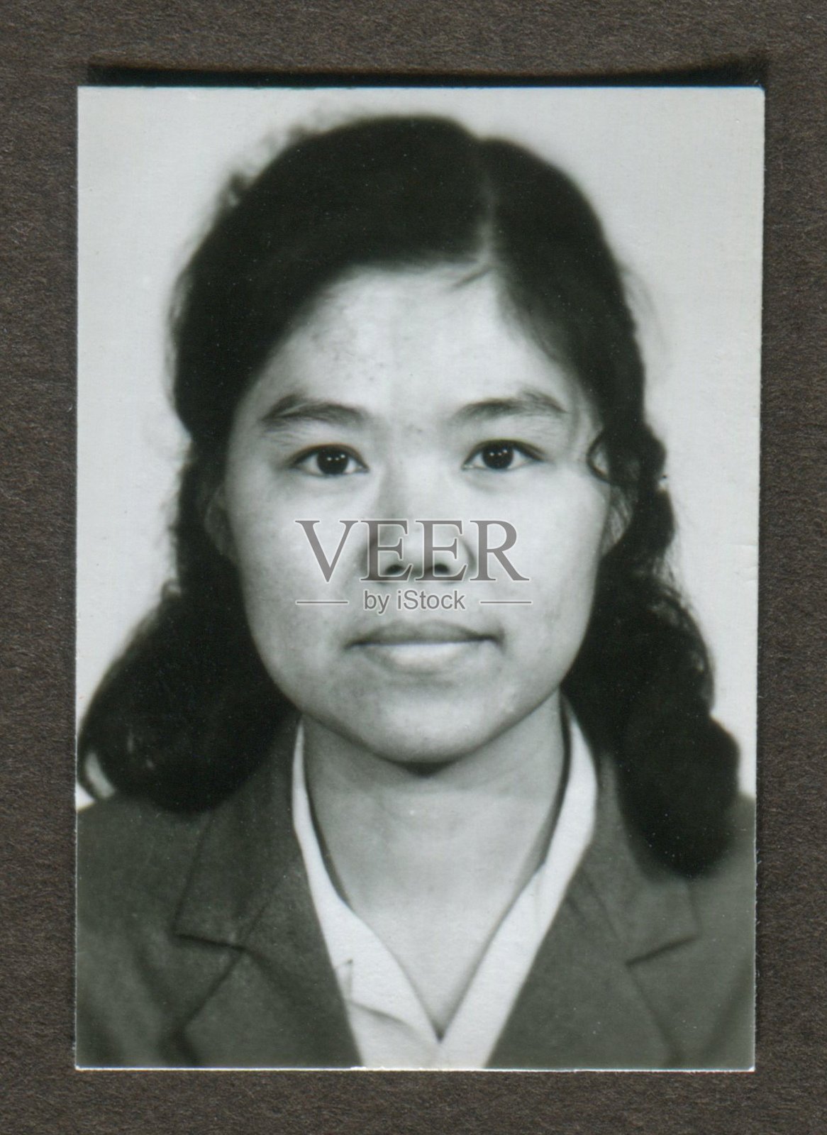 80年代中国女性肖像单色老照片照片摄影图片