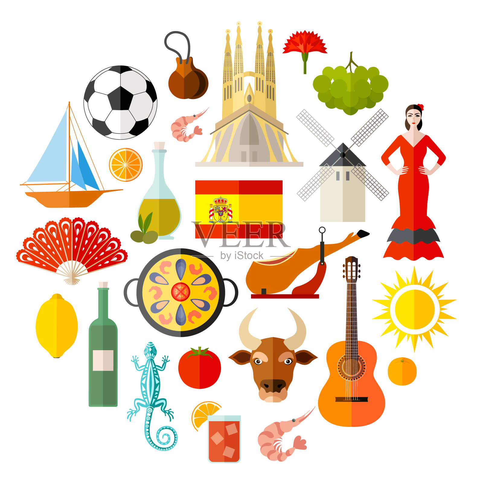 西班牙国旗图片素材-编号24438713-图行天下