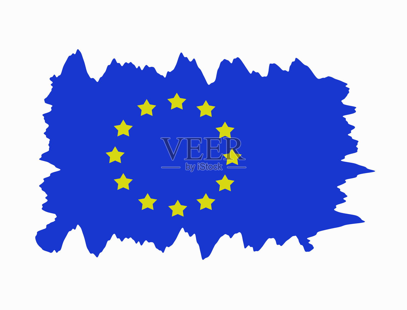 欧盟旗帜，创意形象，旗帜插画图片素材