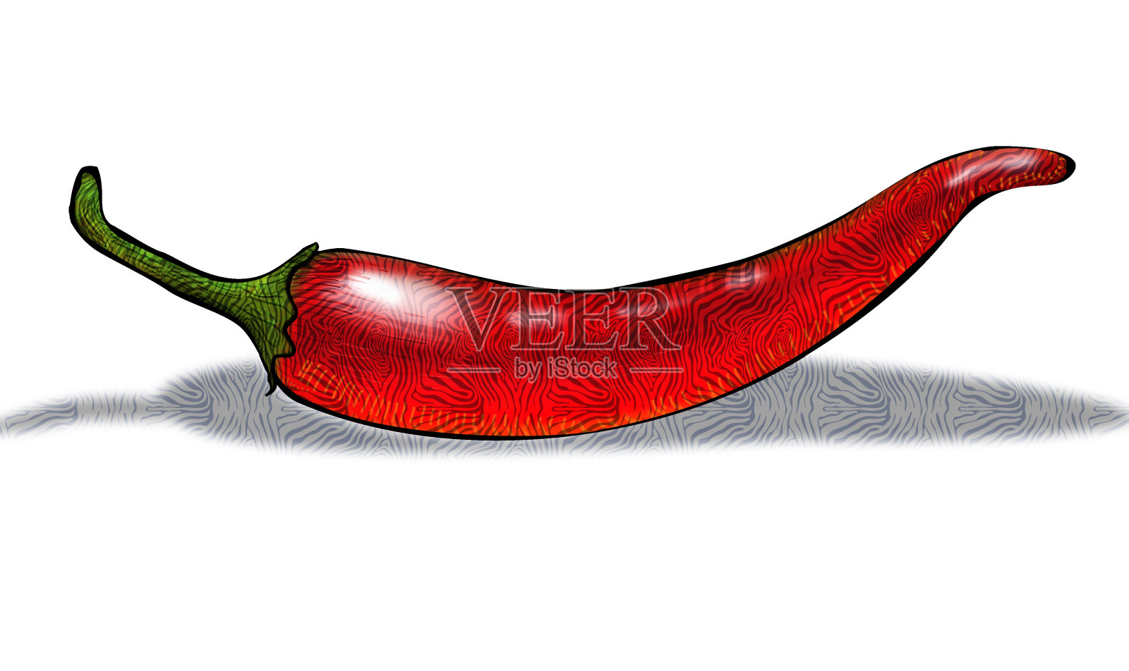 红辣椒的插图插画图片素材