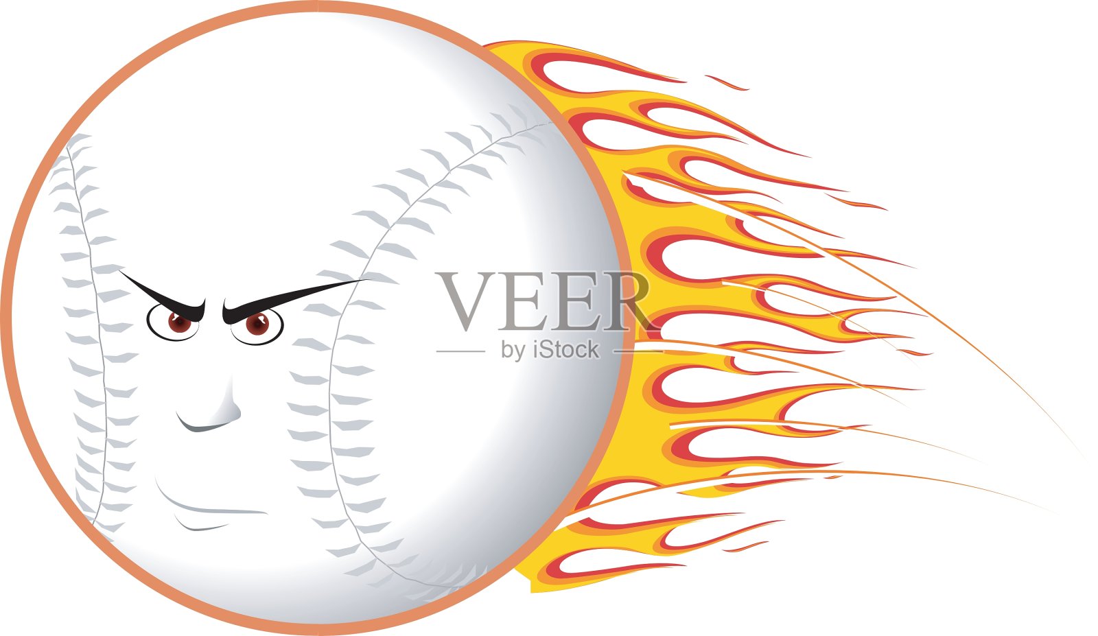 燃烧的棒球设计元素图片