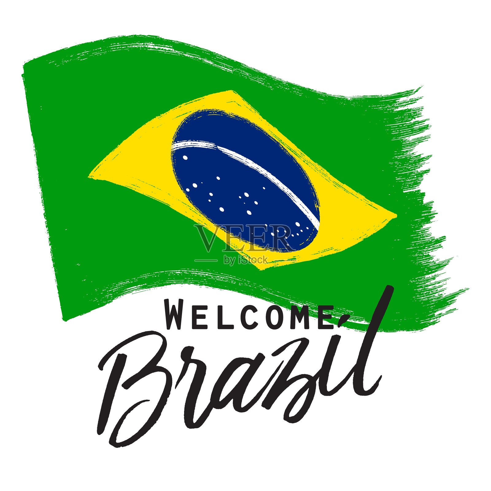 巴西国家国旗设计元素图片
