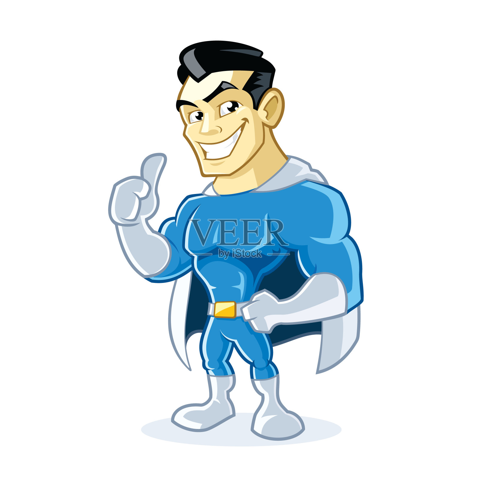 超级英雄卡通人物竖起大拇指设计元素图片