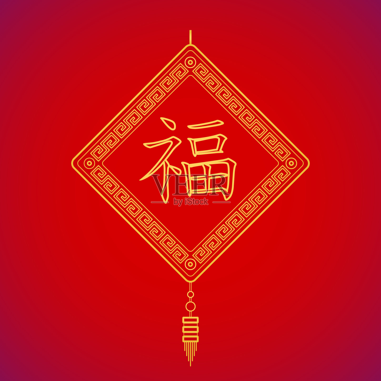 中国传统装饰符符插画图片素材