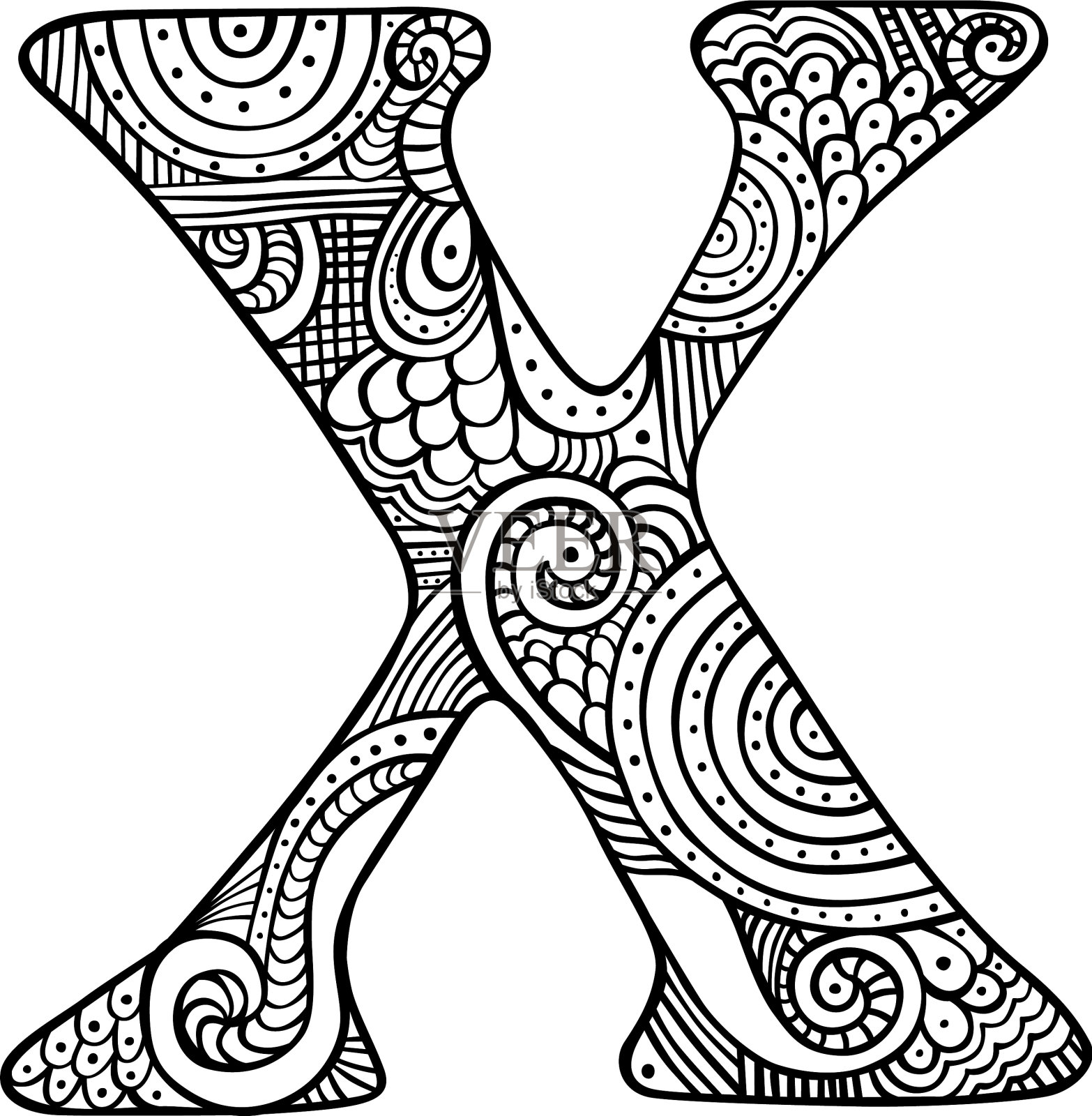 字母x设计元素图片