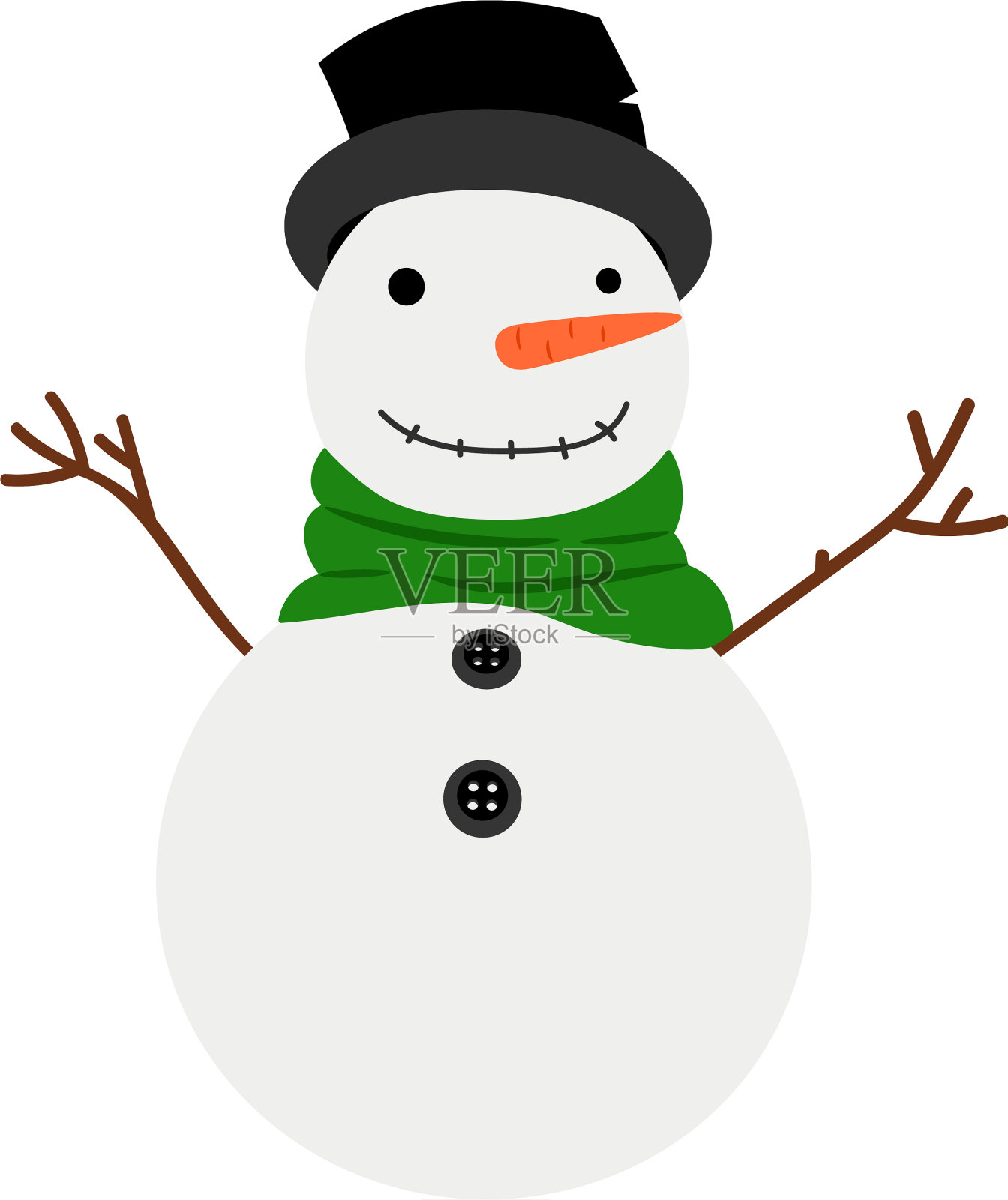 雪人卡通冬季图标设计元素图片