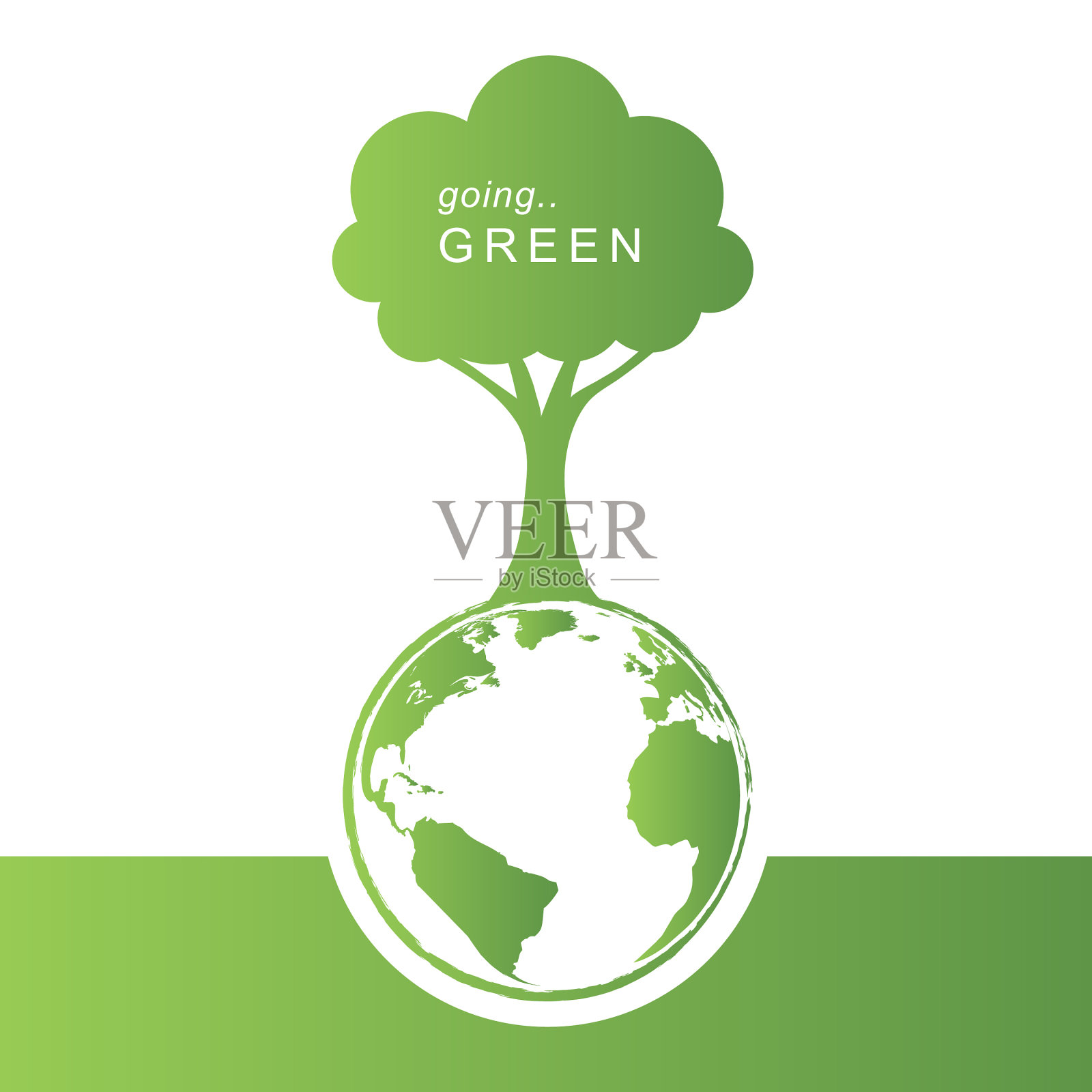 绿色生态概念背景插画图片素材
