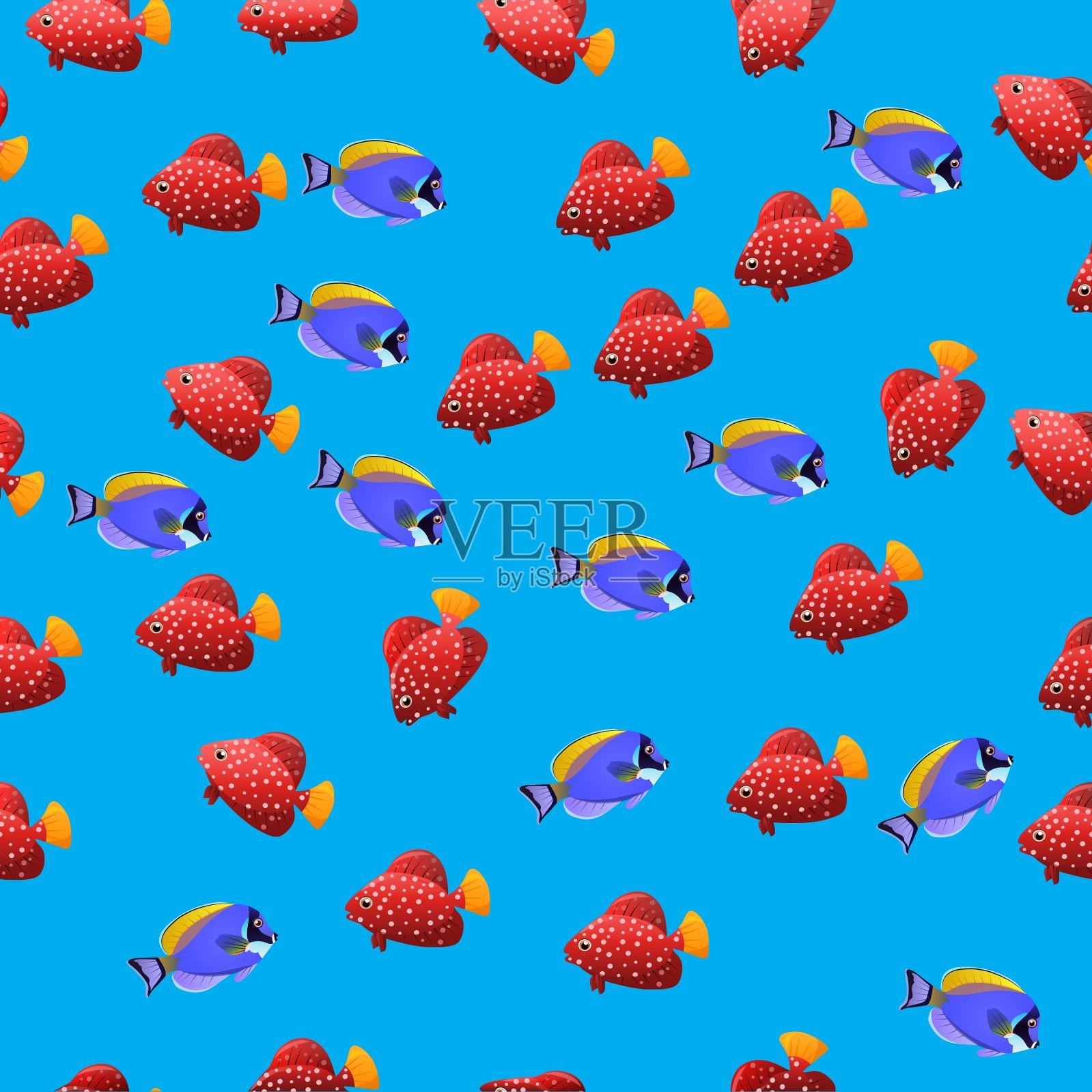粉青塘鱼插画图片素材