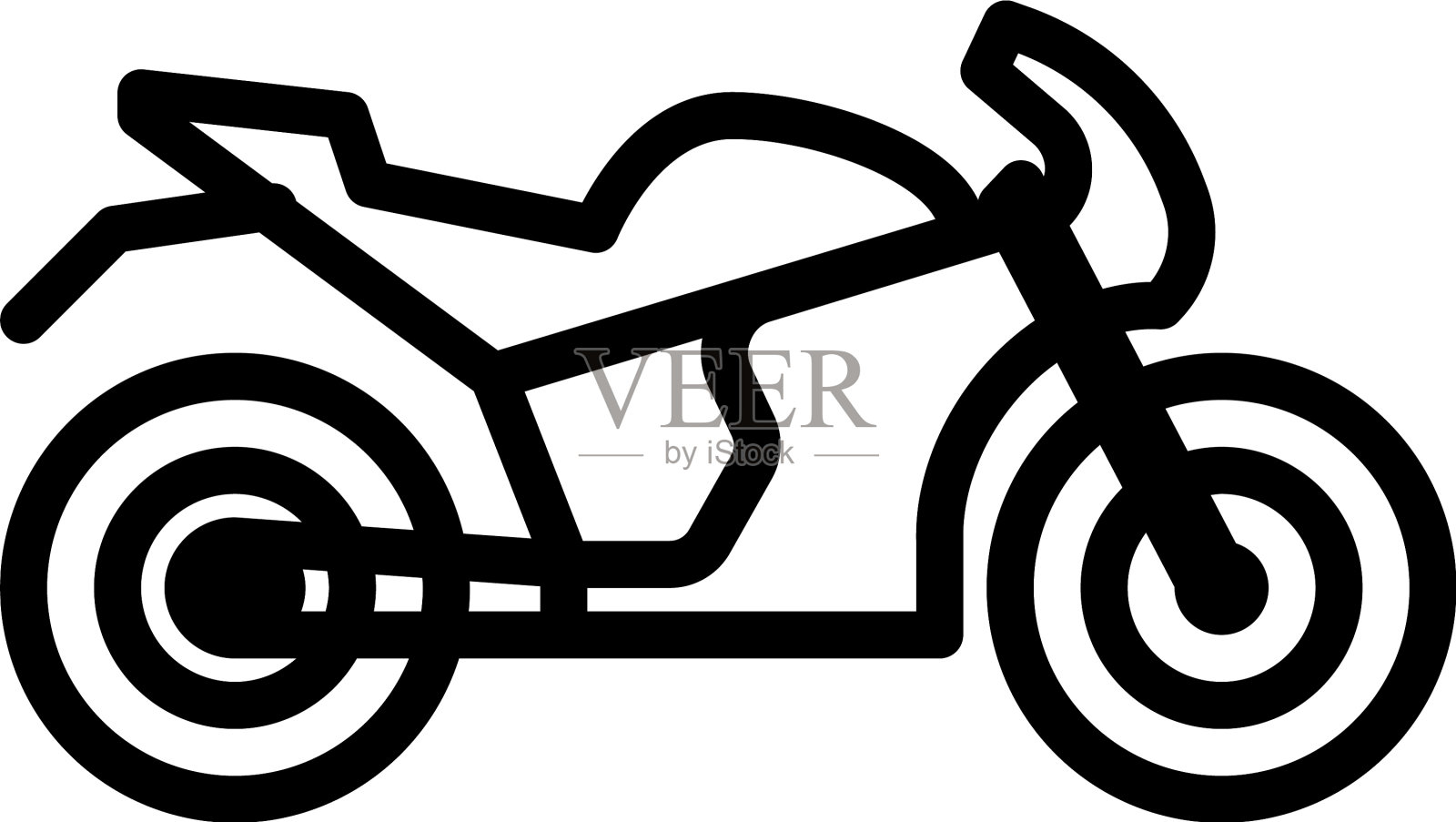 摩托车图标线条造型图标设计元素图片