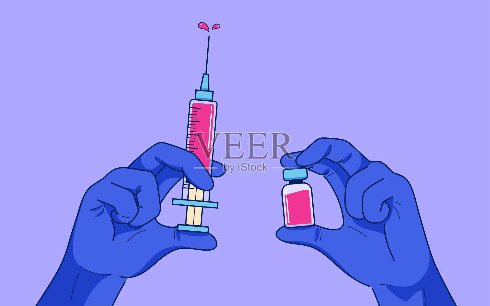 注射和疫苗插画图片素材