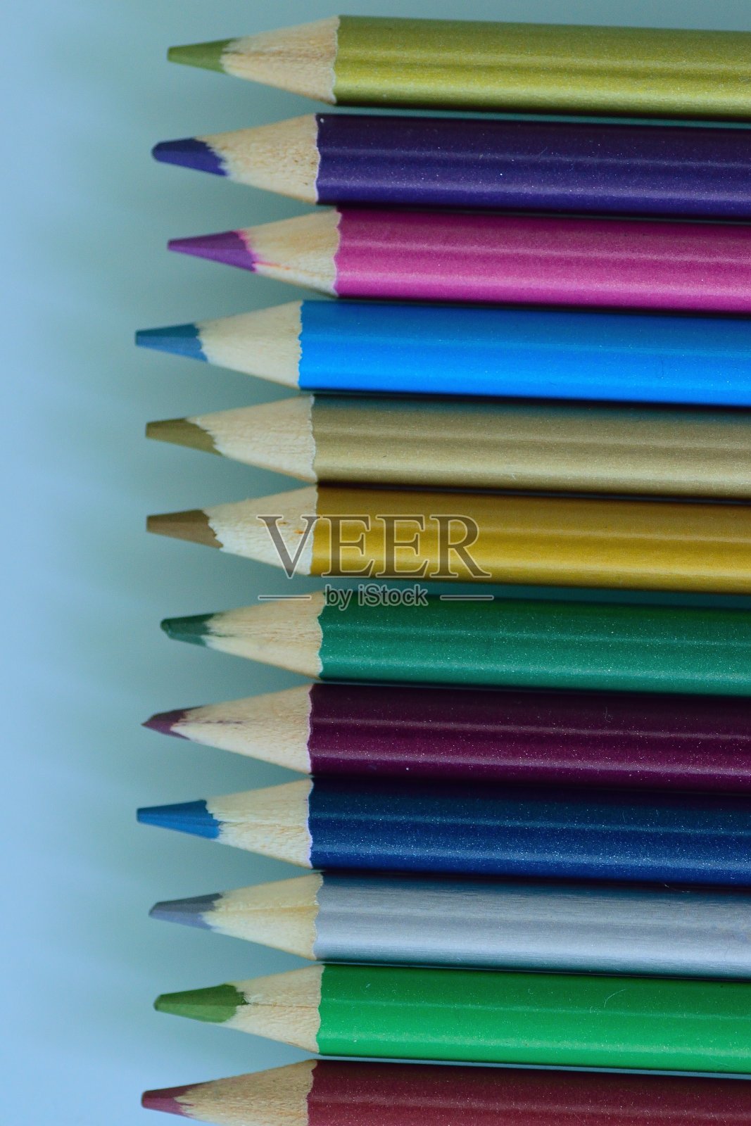 彩色铅笔的宏观背景纹理照片摄影图片
