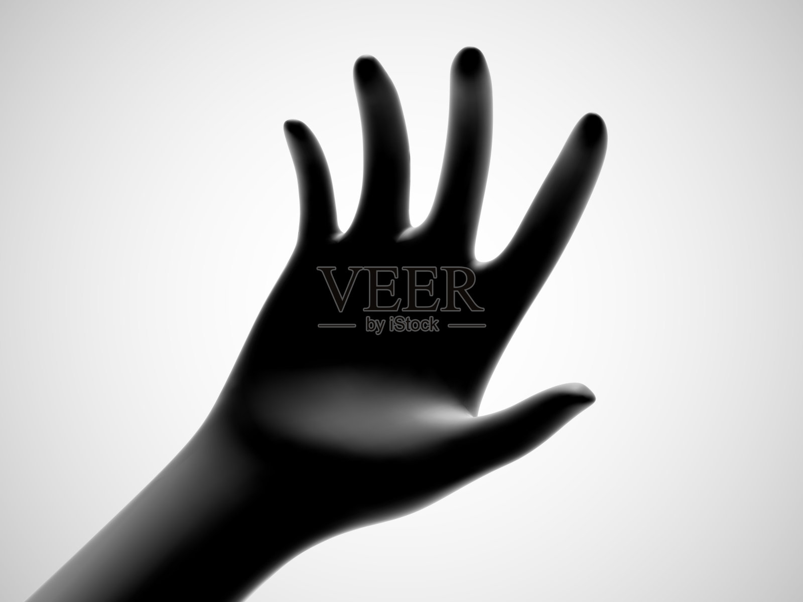 3D黑色张开的手掌提供东西。慈善、关怀、支持的理念。设计元素图片