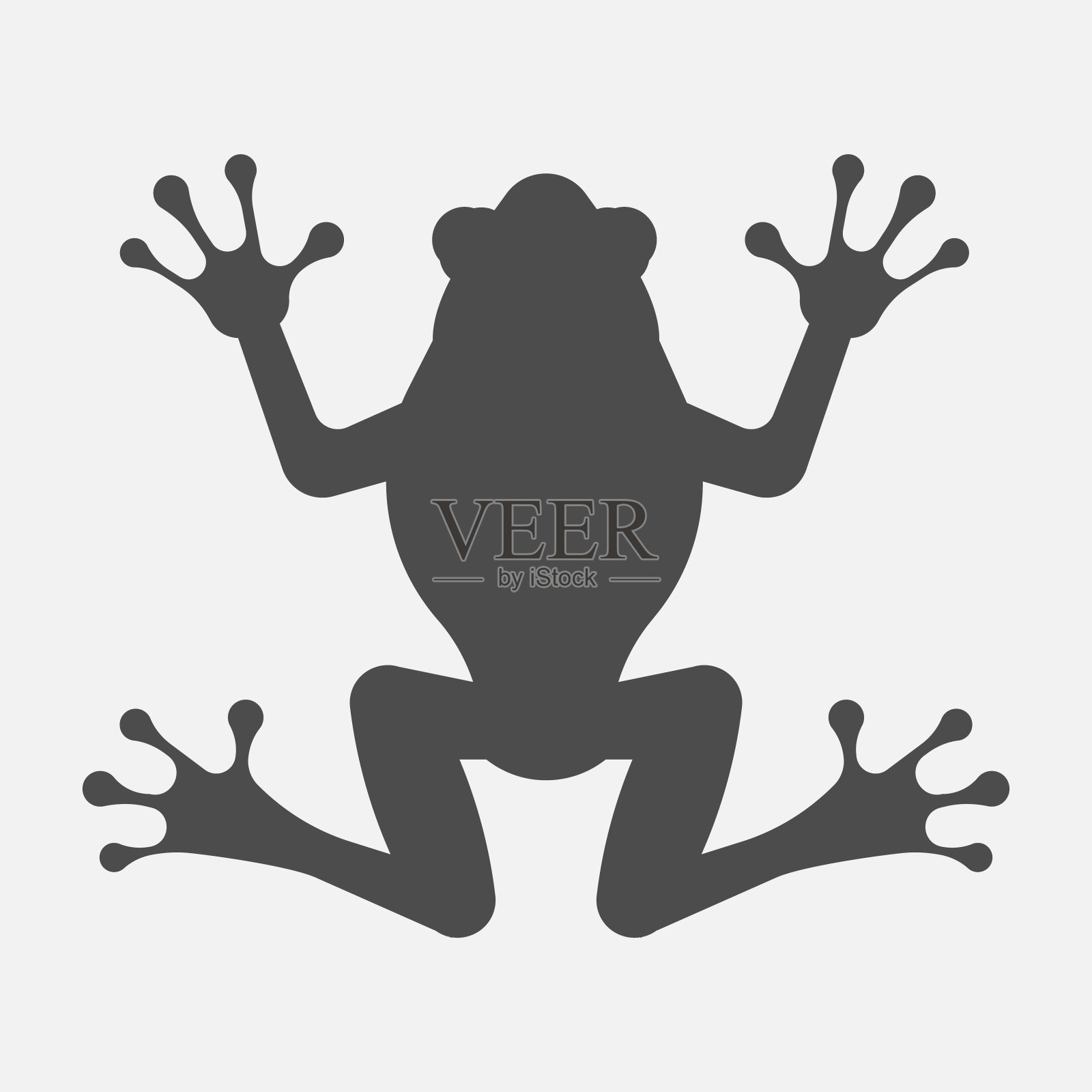 青蛙图标孤立在白色背景。矢量插图。设计元素图片