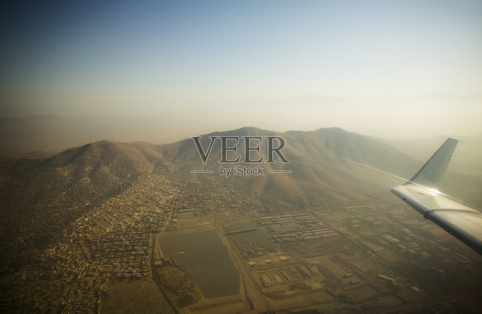 山景和喀布尔城市的一部分，阿富汗照片摄影图片