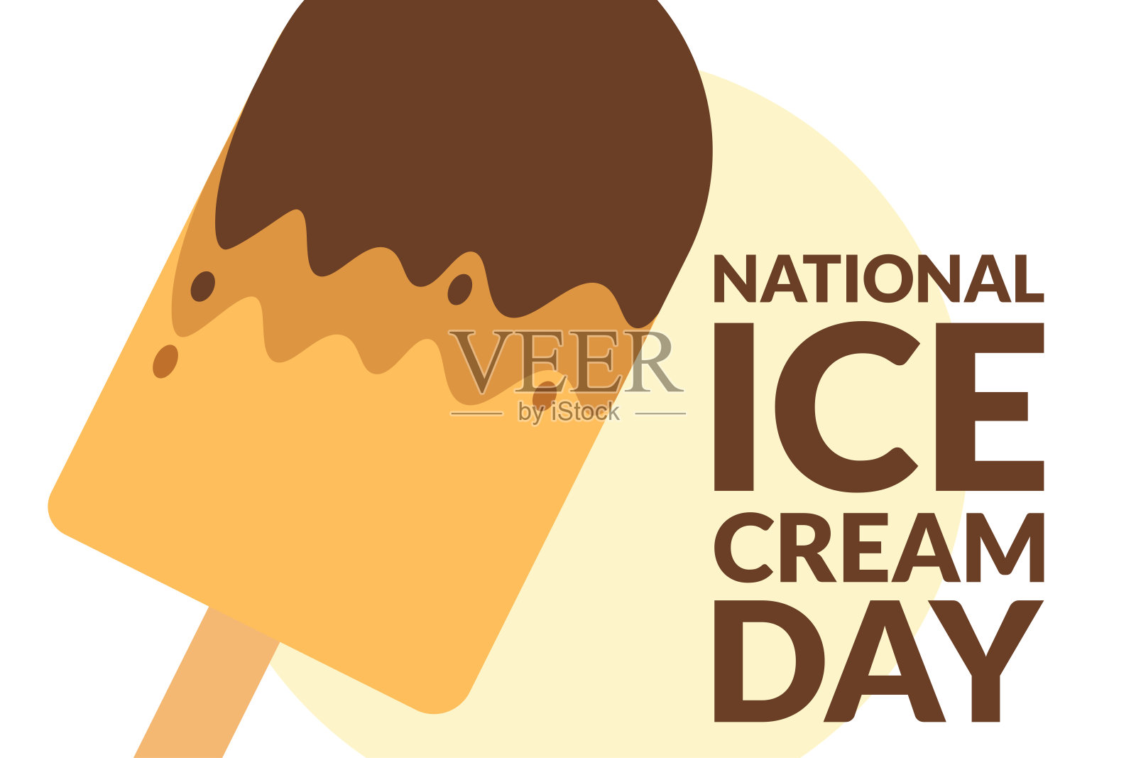 国家冰淇淋日。节日的概念。模板的背景，旗帜，卡片，海报与文字题词。向量EPS10插图。插画图片素材
