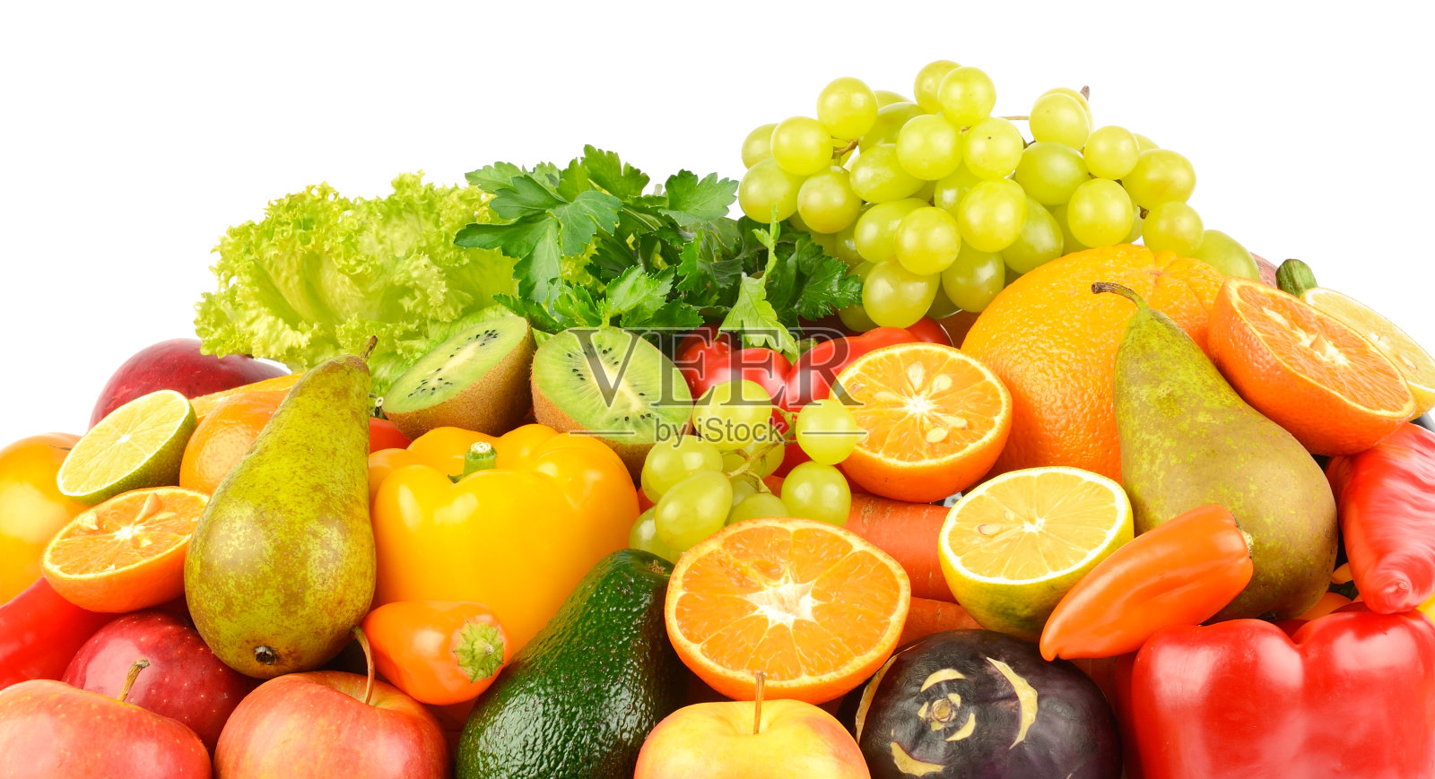 与健康的水果和蔬菜组成照片摄影图片