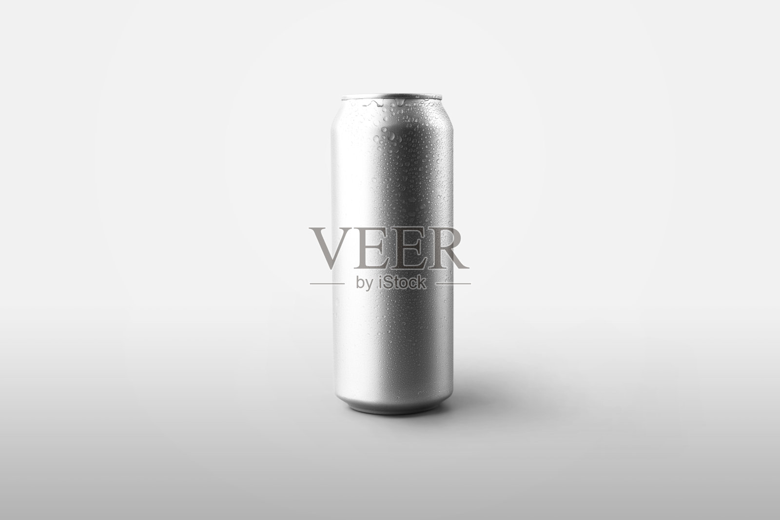 一个大型银色冷凝啤酒瓶的模型设计和图案的展示。照片摄影图片