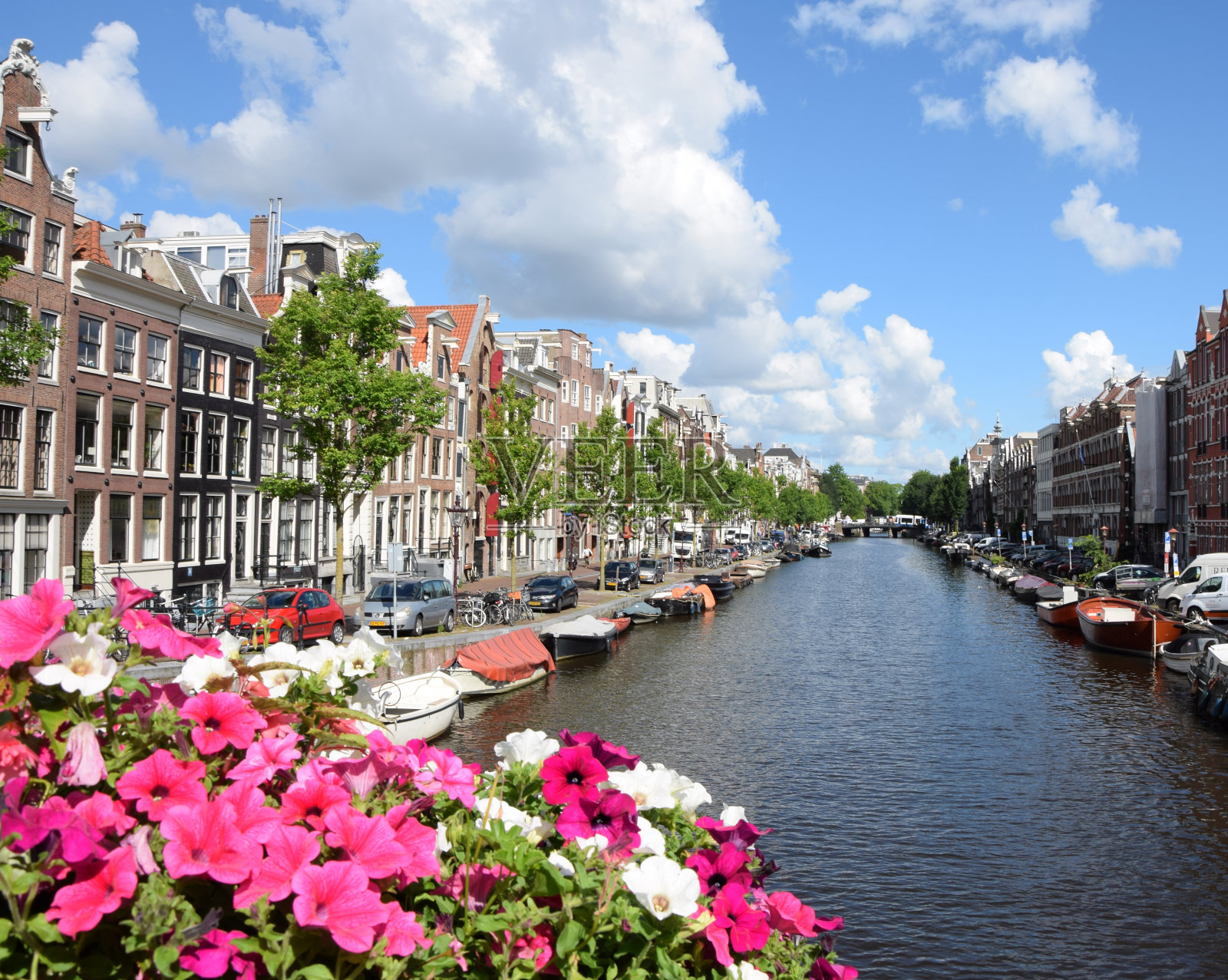 在阿姆斯特丹的运河照片摄影图片