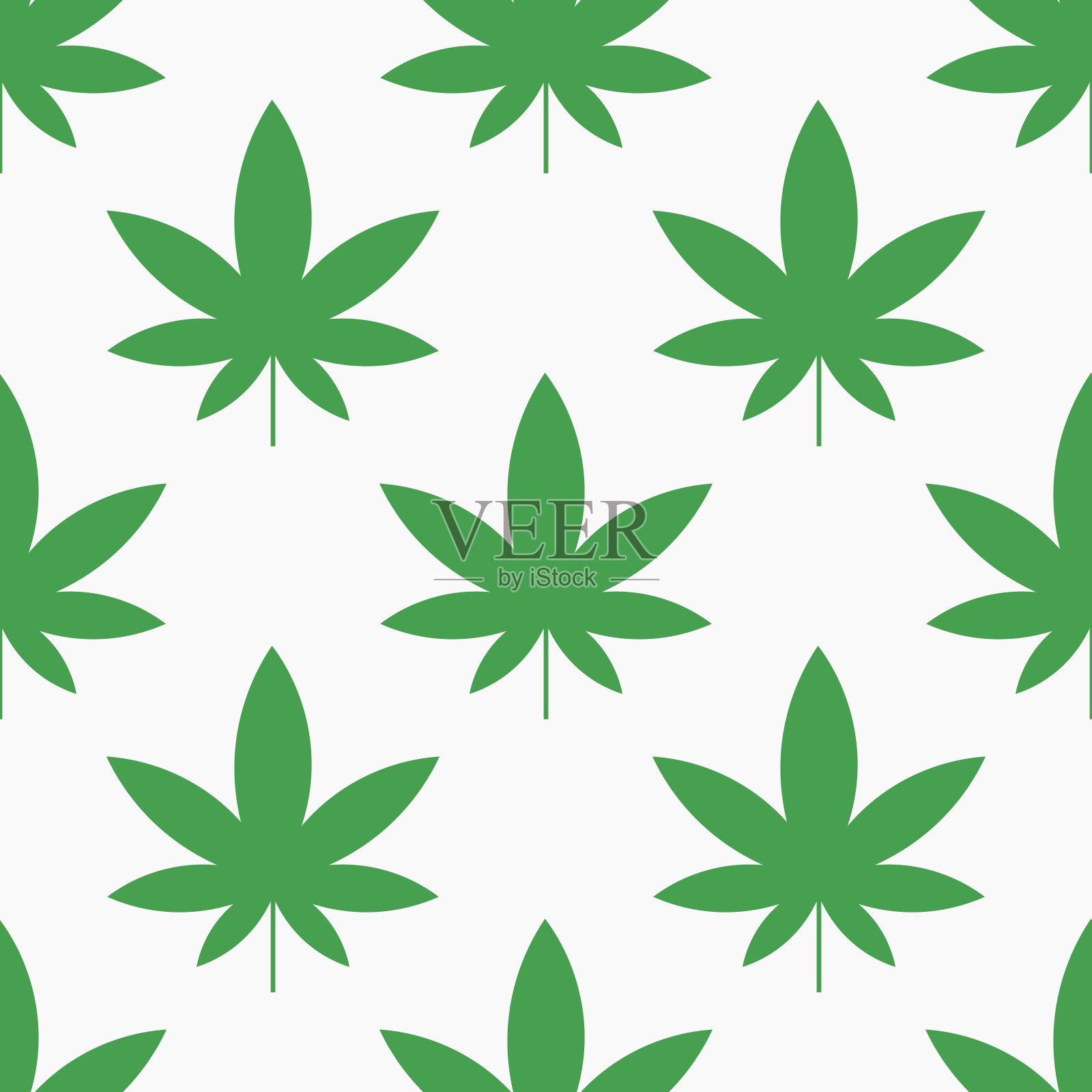 大麻大麻叶绿色图案。设计元素图片