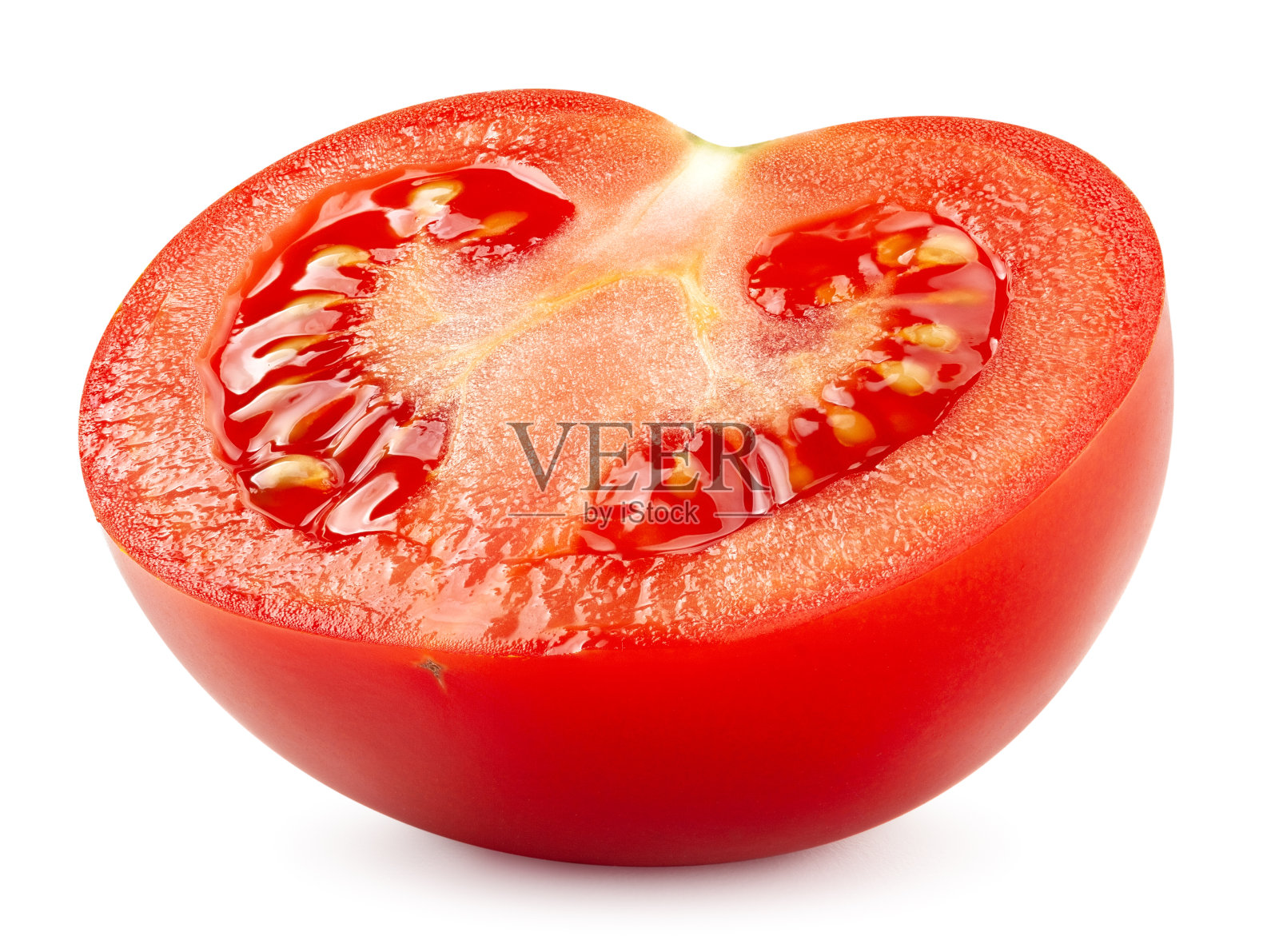 番茄。一半的番茄孤立在白色上照片摄影图片
