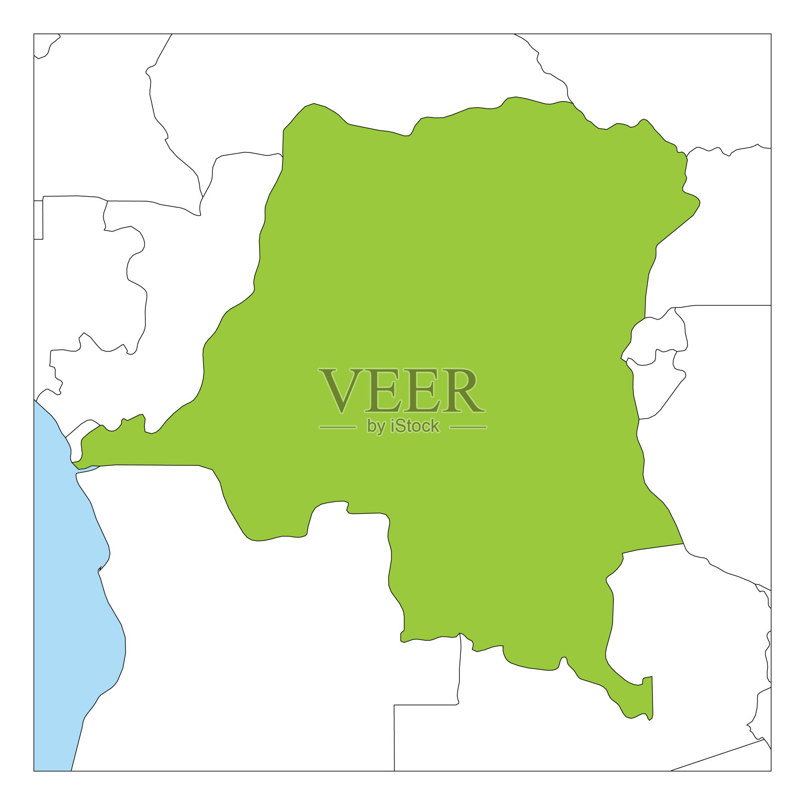 刚果共和国政区图 - 刚果地图 - 地理教师网