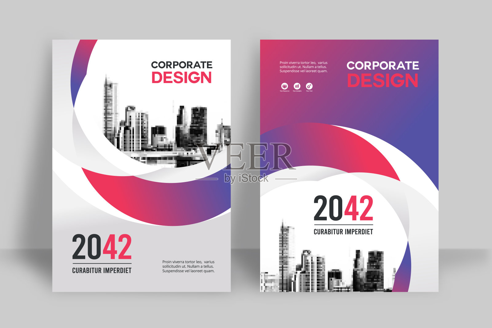 企业书籍封面设计模板A4。设计模板素材