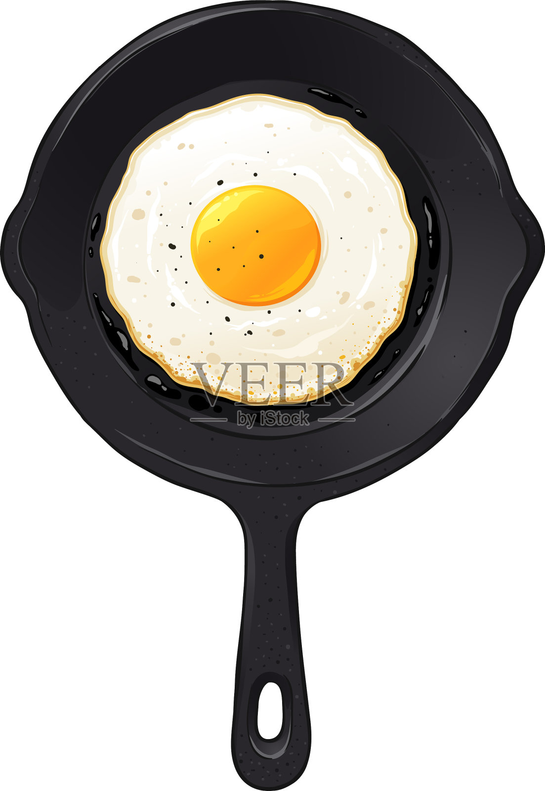 在煎锅里煎鸡蛋设计元素图片