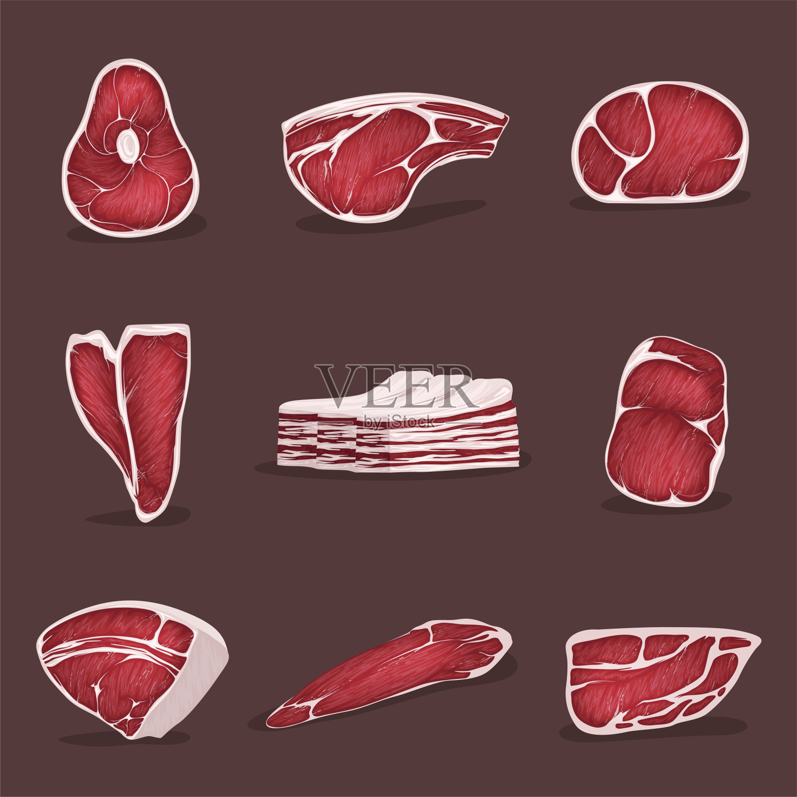 卡通肉类美食图片图片-图行天下素材网