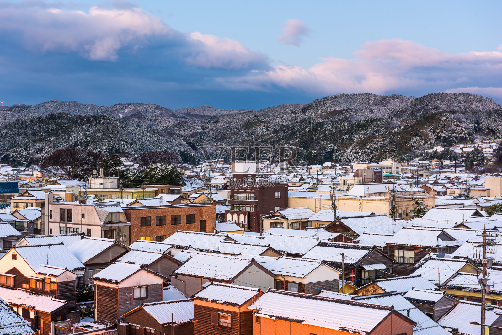 和岛，石川，日本冬天照片摄影图片