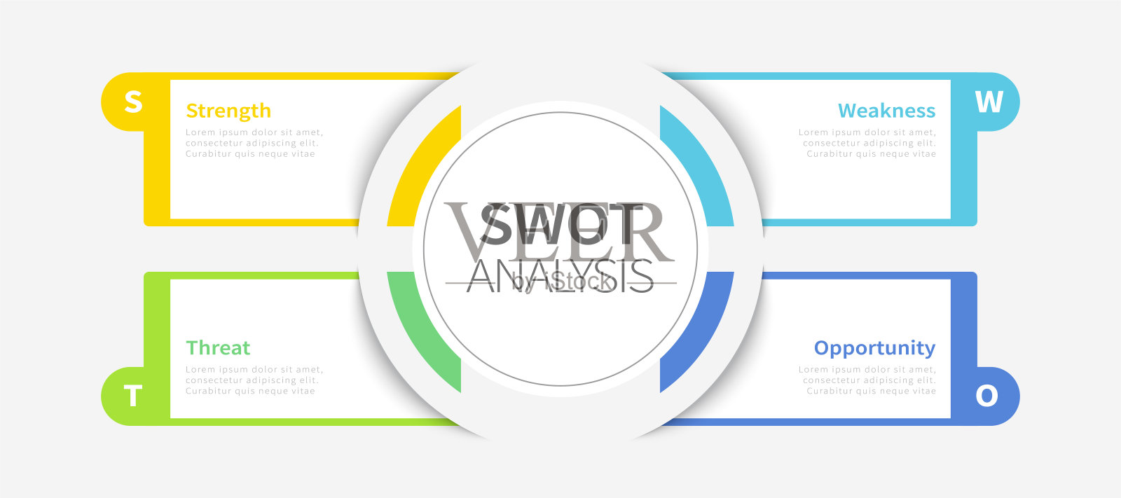 Swot分析信息图表设计插画图片素材