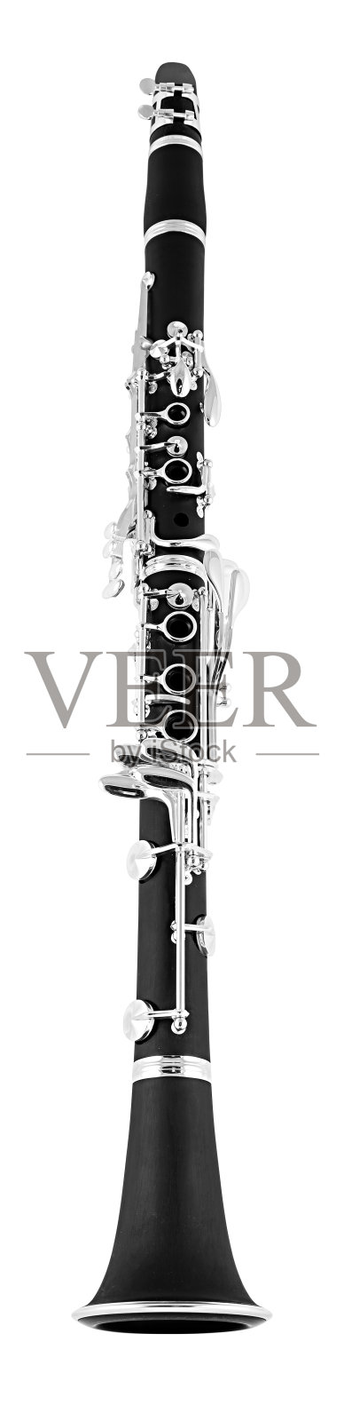 黑色银色铬单簧管古典音乐木管乐器孤立白色背景木管jaa长笛照片摄影图片