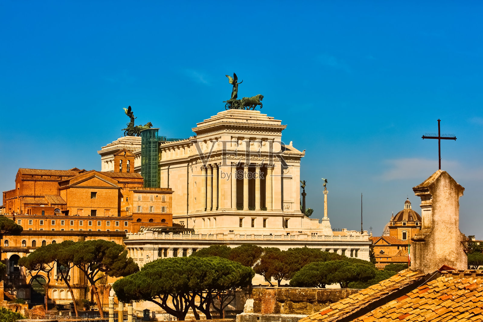 罗马天际线城市景观拉齐奥意大利地标照片摄影图片