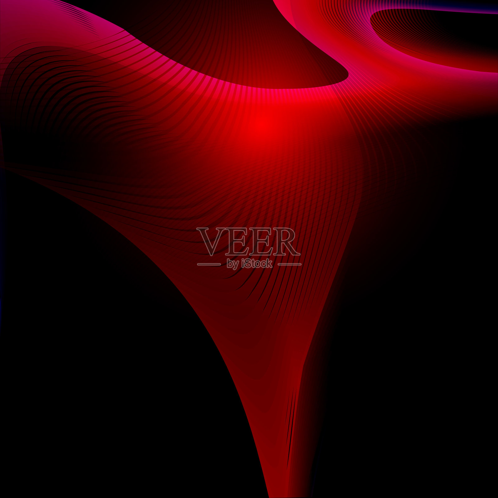 红色暗色波浪线抽象背景。照片摄影图片