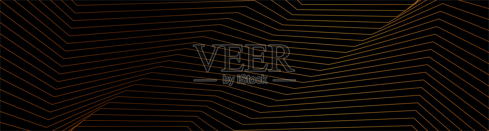 黑色抽象背景与金色曲线线插画图片素材