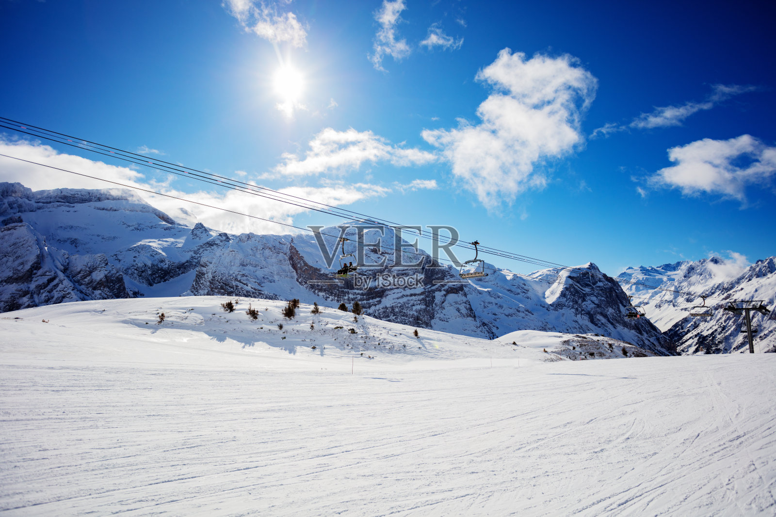 滑雪胜地的新路线，天空，滑雪照片摄影图片