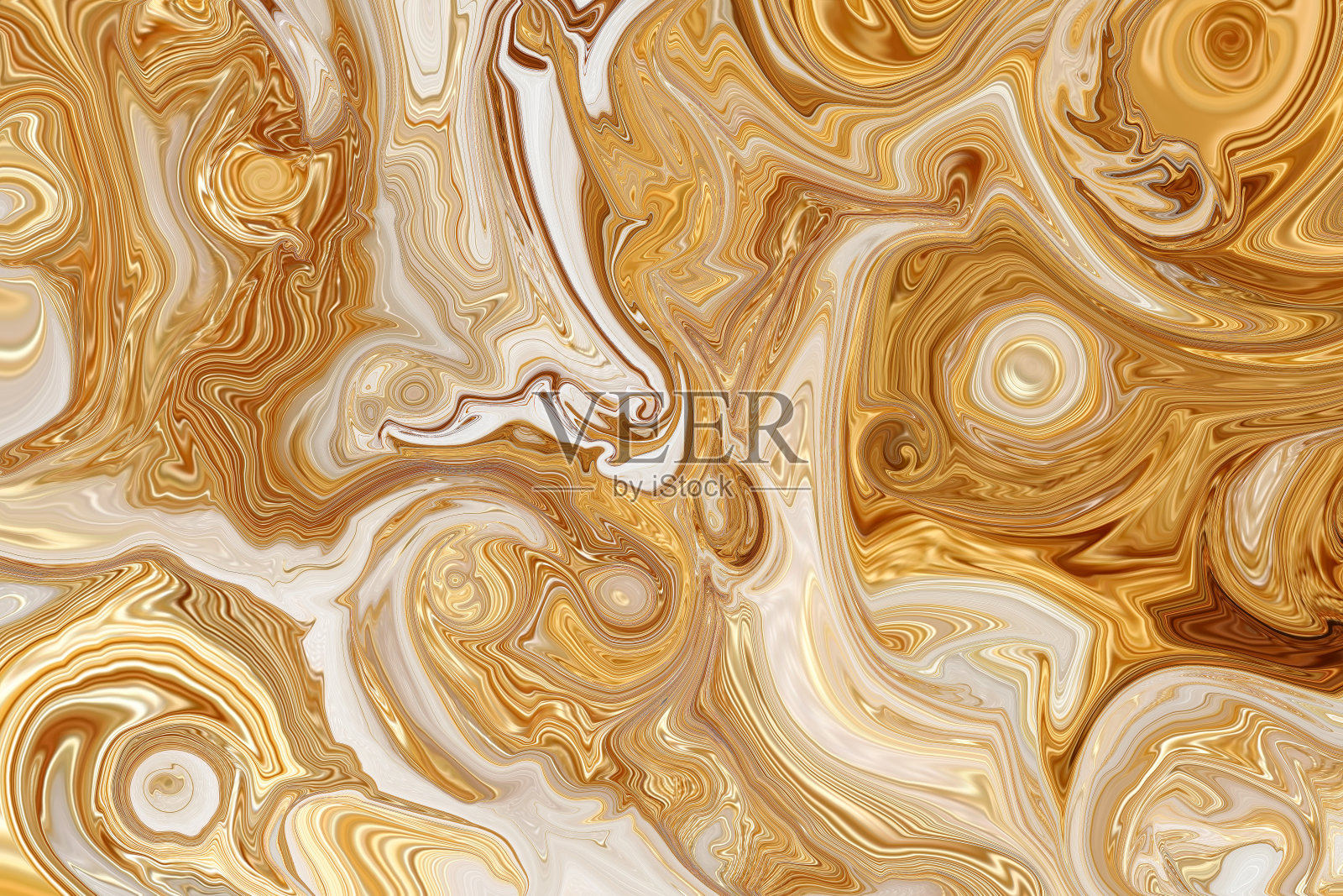 奢华的金色液体艺术。抽象流体背景与金色闪光纹理。插画图片素材