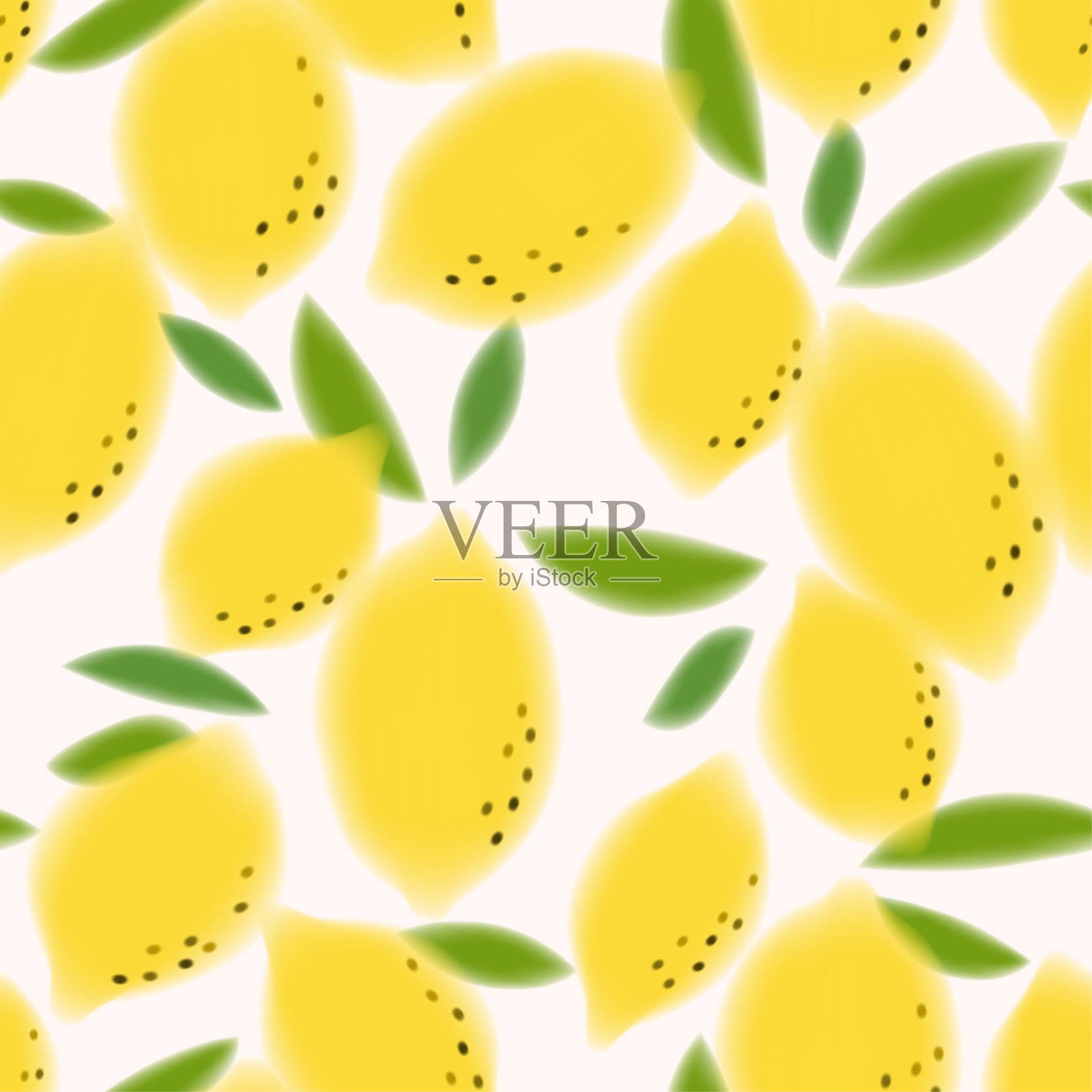 矢量夏季新鲜柠檬无缝图形或织物图案插画图片素材