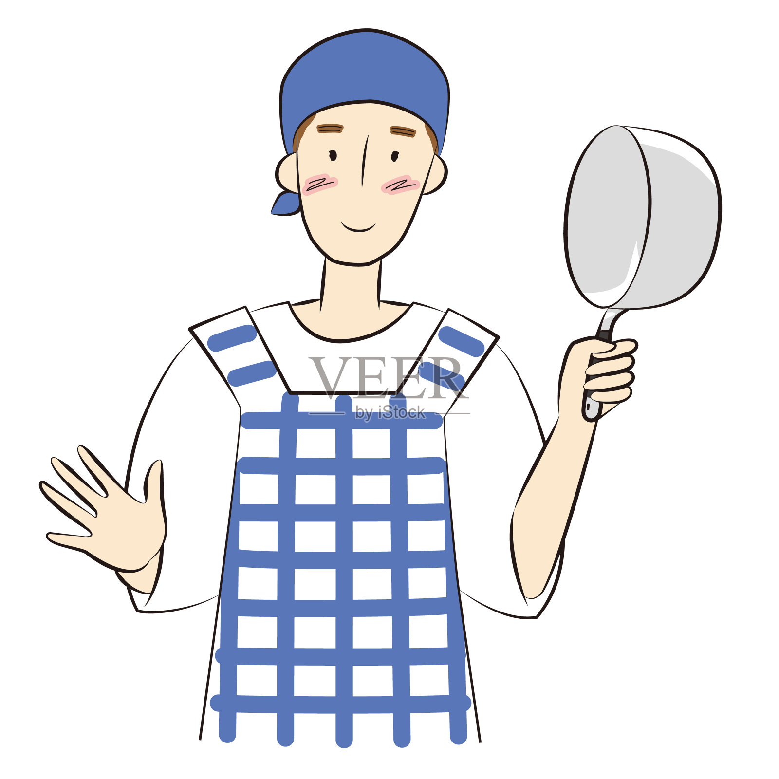 烹饪插图(男性)插画图片素材