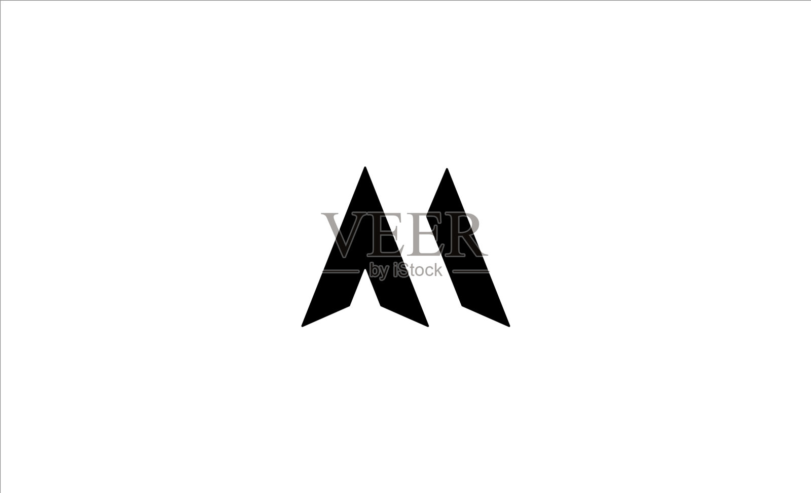 字母m am ma mm组合logo设计最小插画图片素材