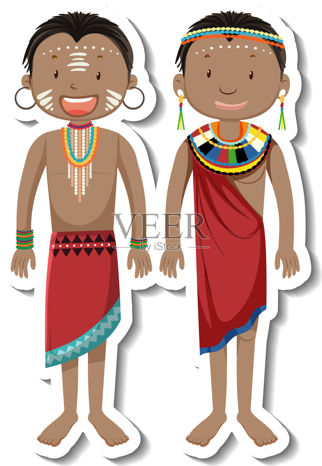 非洲部落舞蹈人类装饰自由向量图片素材-编号25464630-图行天下