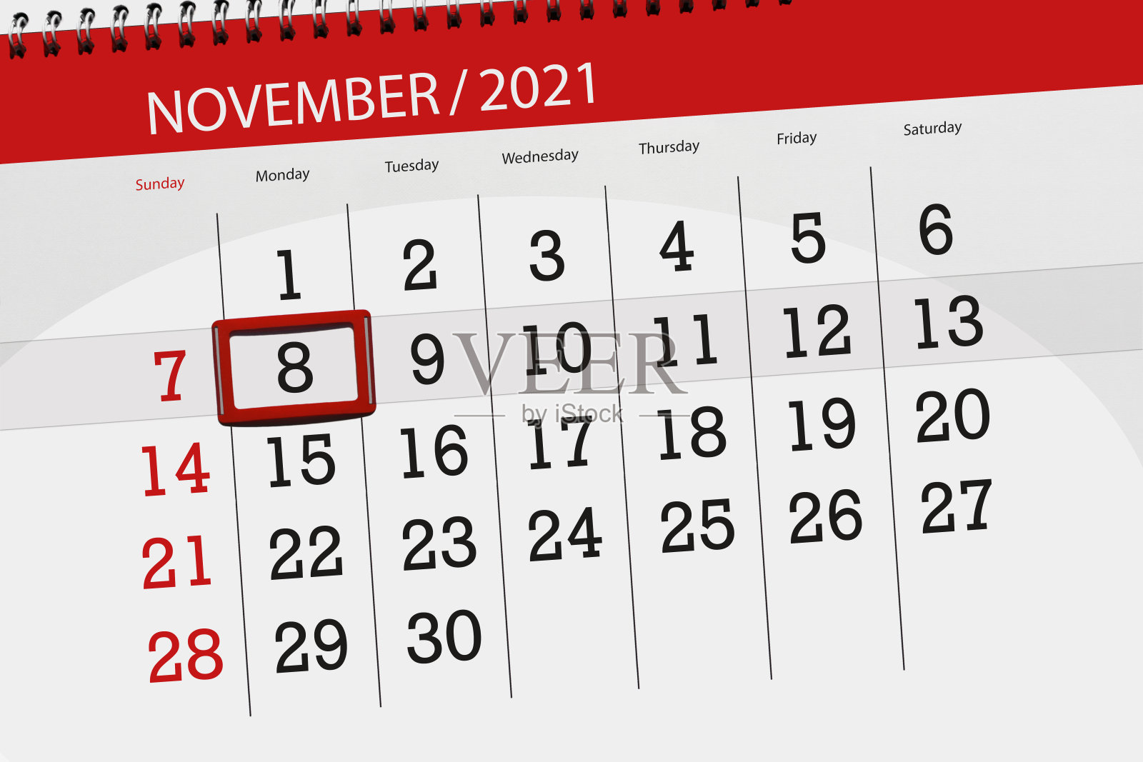 2021年11月桌面日历图片