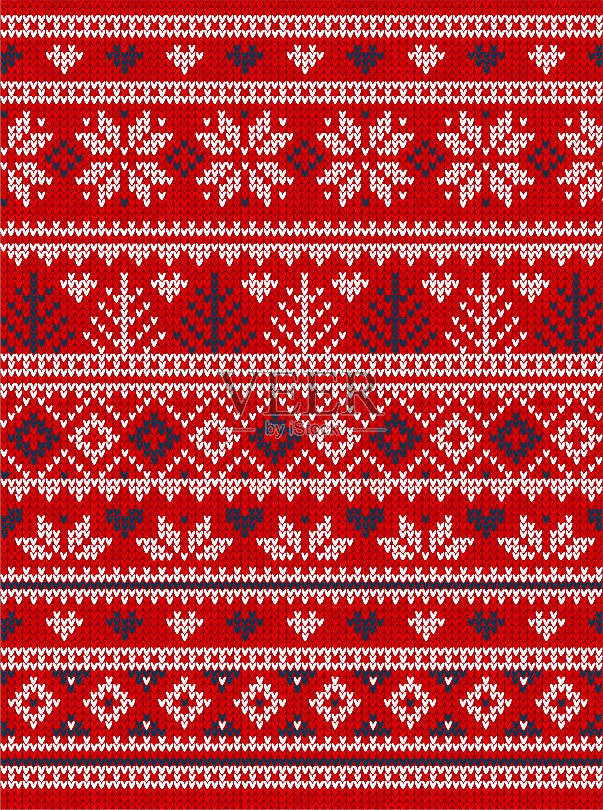 丑毛衣圣诞派对图案。针织背景无缝斯堪的纳维亚针织饰品。插画图片素材