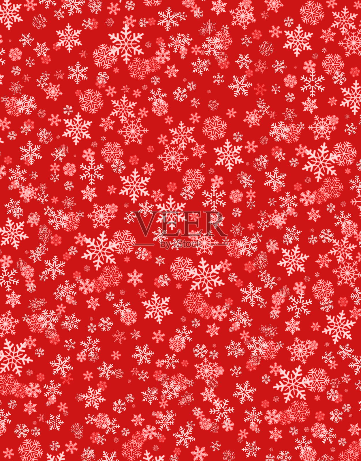 红色背景上的雪花背景图片素材